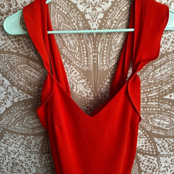 Reiss Amika Bow Back Jumpsuit in Orange - Picture 6 of 10